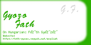 gyozo fath business card